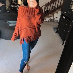 off the shoulder sweater